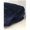 Image 1 : Blue 15 Lbs Weighted Fleece Blue Blanket ( 48 x 72 inch)