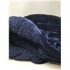 Image 2 : Blue 15 Lbs Weighted Fleece Blue Blanket ( 48 x 72 inch)