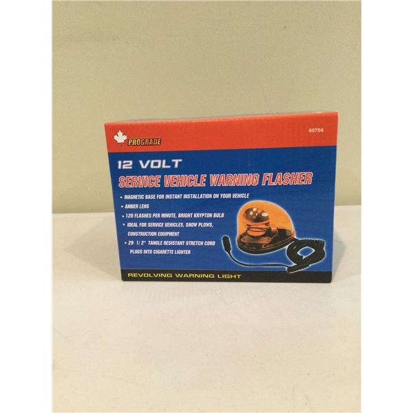 NEW Prograde 12 Volt Amber Service Vehicle Flasher magnetic mountable light