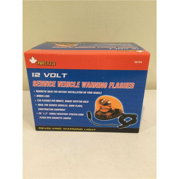 NEW Prograde 12 Volt Amber Service Vehicle Flasher magnetic mountable light