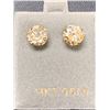 Image 1 : Ladies 5.0 Carat Solitaire moissanite 14Kt Gold Stud Earring Set with appraisal certificate Valued $
