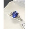 Image 4 : Ladies Oval Cut 1.20 CARAT Tanzanite Solitaire 10KT WHITE GOLD Ring with appraisal certificate Value