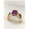 Image 1 : CUSTOM DESIGNED Ladies 1.46CARAT Oval Cut Ruby Solitaire set in 10K Gold dress ring with appraisal c