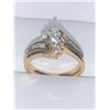 Image 1 : Ladies 14KT Gold marquise Cut 1.06 CARAT Diamond Ring Set Graded S-I with GHI Coloring spectrum with