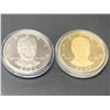 Image 1 : LOT of 2 NEW Cased Collector Medallions of USA President Joe Biden on Liberty Coins 2021 - silver/go