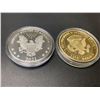 Image 2 : LOT of 2 NEW Cased Collector Medallions of USA President Joe Biden on Liberty Coins 2021 - silver/go
