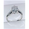Image 1 : Stunning Ladies Stamped Silver .90 Carat Solitaire Engagement ring - size 8