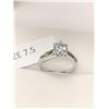Image 2 : Stunning Ladies Stamped Silver .90 Carat Solitaire Engagement ring - size 8