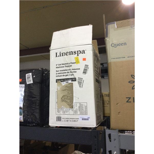 Linenspa 3in Twin XL Size Gel Memory Foam Mattress Topper