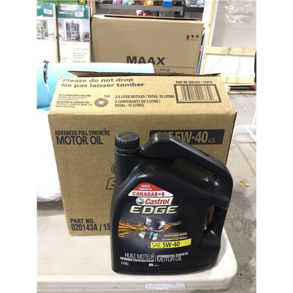 Case of Castrol Edge SAE 5W-40 Advanced Synthetic Motor Oil (3 x 5L)