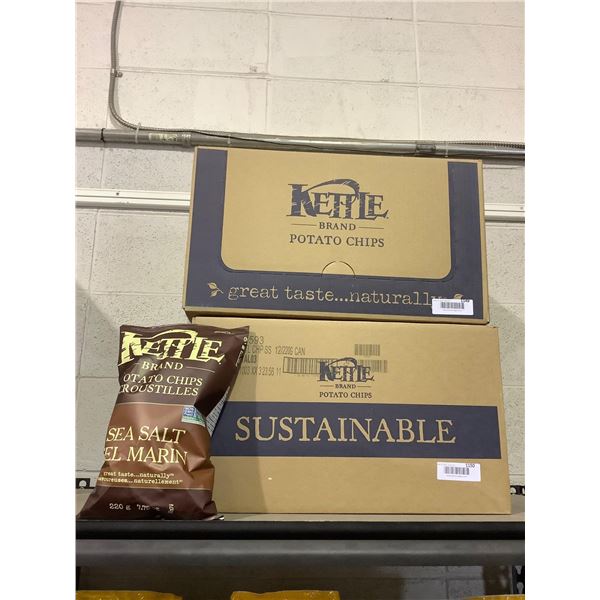 Case of Kettle Brand Sea Salt Potato Chips (12 x 220g)