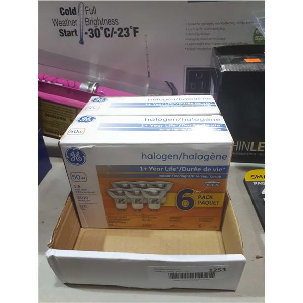 Case of 2 GE Halogen 2700k 6-Pack Indoor Floodlights