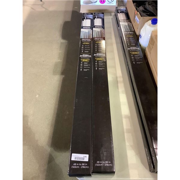 Eclipse Room Darkening Wrap Rod (48-86in) Lot of 2