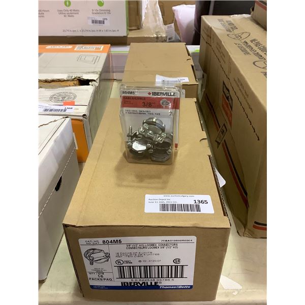 Case of 16 Iberville  3/8in (1/2in KO) Loomex Connectors