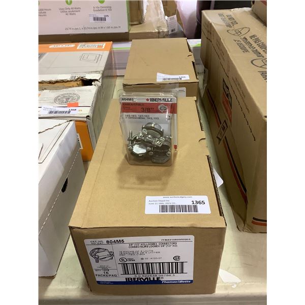 Case of 16 Iberville 3/8in (1/2in KO) Loomex Connectors