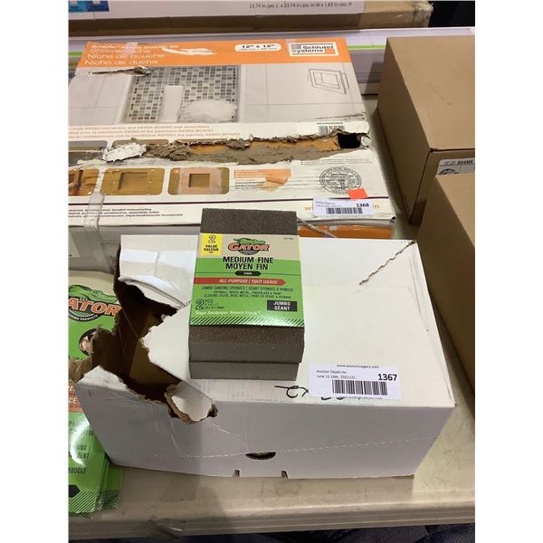 Case of 8 Gator 2-Pack Medium Fine All-Purpose Jumbo Sanding Sponges