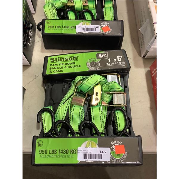 Stinson Cam Tie-Down 4-Piece Set (1in x 6ft)