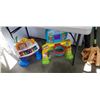 Image 2 : Little people kids bike with 2 activity tables and bundle of tools