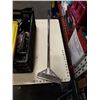 Image 2 : BX OF TAPE MEASURES, TOOLS, WET FLOOR SIGN, SCRAPER