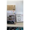 Image 1 : Marble side table and cube storage desk - store returns contents unverifed