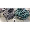 Image 1 : Rapid flow 100' flexible water hose and 100' commercial grade water hose
