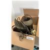 Image 2 : Vintage firelog holder, watering can and scooter