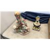 Image 2 : Patio umbrella with box of collectibles and figures