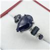 Image 3 : NEW STERLING SILVER GENUINE SAPPHIRE COCKTAIL RING W/ APPRAISAL $1150