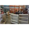 Image 2 : 2 WHITE BOOKSHELVES - 3 FOOT TALL X 2 FOOT WIDE X 9 1/2 INCHES DEEP AND 34 INCHES TALL X  27 WIDE X 