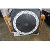 Image 2 : METAL AND WOOD WALL ART AND ART STAND