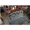 Image 2 : GREEN METAL GARDEN BENCH - 42 INCHES WIDE, 37 TALL