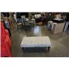 Image 1 : ROLLING DECORATIVE UPHOLSTERED BENCH - 44 INCHES WIDE X 22 DEEP X 17 TALL