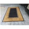 Image 2 : BLACK AND GOLD 5 X 8 TUFTED AREA CARPET 100% WOOL HAND MADE IN INDIA