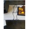 Image 2 : METAL PLATE HOLDER, DAVINCI CODE PRINT AND METALLIC LOOK ART