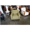 Image 1 : GREEN LAZBOY UPHOLSTERED ARMCHAIR - 34 inches wide 33 tall