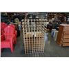 Image 1 : WOOD WINE RACK - 5 FOOT TALL 35 INCHES WIDE