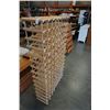 Image 2 : WOOD WINE RACK - 5 FOOT TALL 35 INCHES WIDE