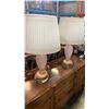 Image 1 : Pair of hand painted antique porcelain lamps