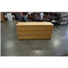 Image 1 : 6 DRAWER MAPLE DRESSER - 63 INCHES WIDE X 19 DEEP X 31 TALL
