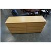 Image 2 : 6 DRAWER MAPLE DRESSER - 63 INCHES WIDE X 19 DEEP X 31 TALL
