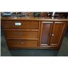 Image 2 : SOLID ROSEWOOD 3 DRAWER DRESSER - 40 INCHES WIDE, 18 DEEP, 23 TALL