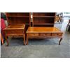 Image 1 : CARVED SOLID ROSEWOOD COFFEE AND ENDTABLE - COFFEE TABLE 44 INCHES X 2 FOOT X 18 INCHES TALL - ENDTA