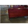 Image 2 : CHERRY FINISH 6 DRAWER DRESSER WITH MIRROR 66 INCHES WIDE X 18 1/2 DEEP X 33 TALL, 78 TALL WITH MIRR