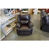 Image 1 : BROWN ROCKING RECLINER ARMCHAIR