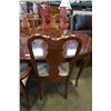 Image 11 : DINING TABLE WITH LEAF AND 6 CHAIRS