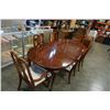 Image 1 : DINING TABLE WITH LEAF AND 6 CHAIRS