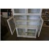 Image 2 : WHITE DISPLAY CABINET WITH 6 GLASS DOORS - 41 INCHES WIDE, 12.5 DEEP, 6 FOOT TALL