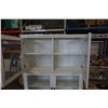 Image 3 : WHITE DISPLAY CABINET WITH 6 GLASS DOORS - 41 INCHES WIDE, 12.5 DEEP, 6 FOOT TALL