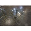 Image 2 : BRASS GLASSTOP SWAN COFFEE AND ENDTABLE - COFFEE 41 X 41 INCHES X 16 TALL, ENDTABLE 28 X 28 X 21 INC