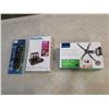 Image 1 : NEW OVERSTOCK 13-32 INCH FULL MOTION TV WALL MOUNT, PHILIPS PASSIVE HDTV DIGITAL ANTENNA AND 4 IN 1 